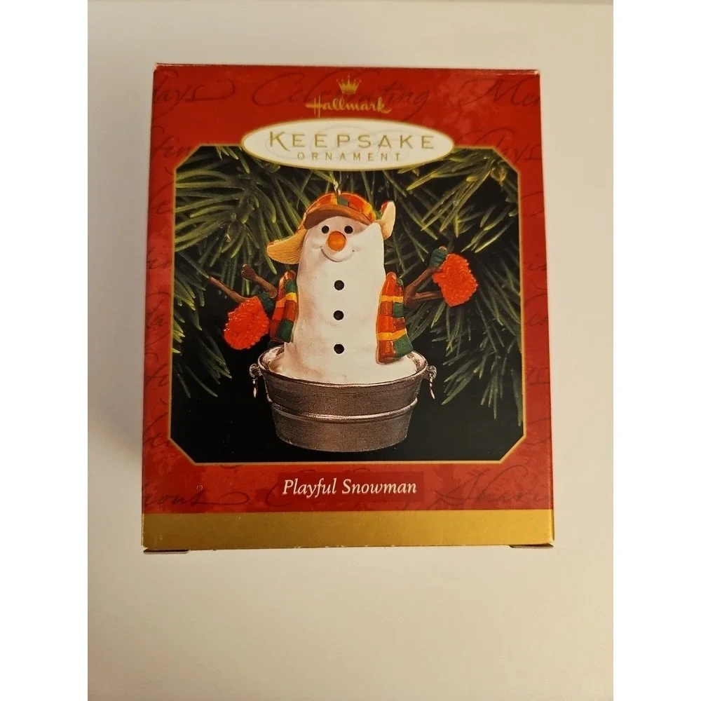 Playful Snowman 1999 Hallmark Keepsake‎ Christmas Tree Ornament. (465)